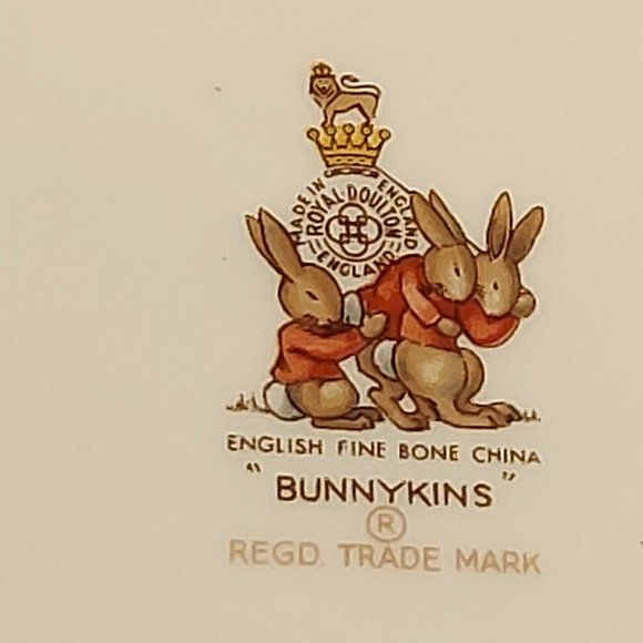 Vintage Royal Doulton BUNNYKINS Regd Trade Mark English Fine Bone China 8" Plate - Picture 5 of 6